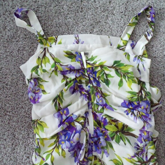 NWOT Dolce & Gabanna y2k Pastel floral SILK mini dress M - Picture 13 of 13